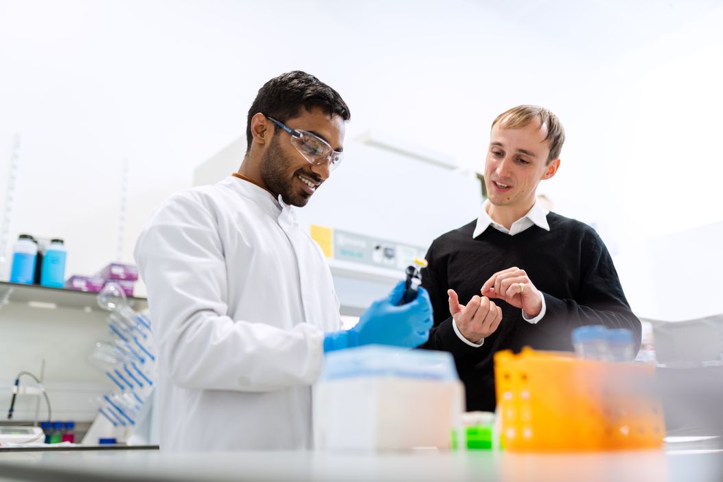 Two people on a top Pharmaceutical graduate scheme