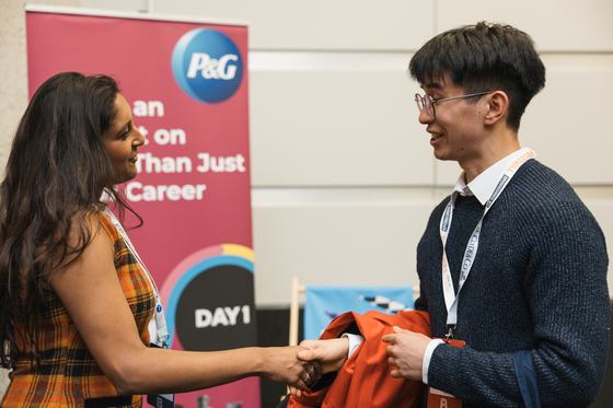 Two people shaking hands