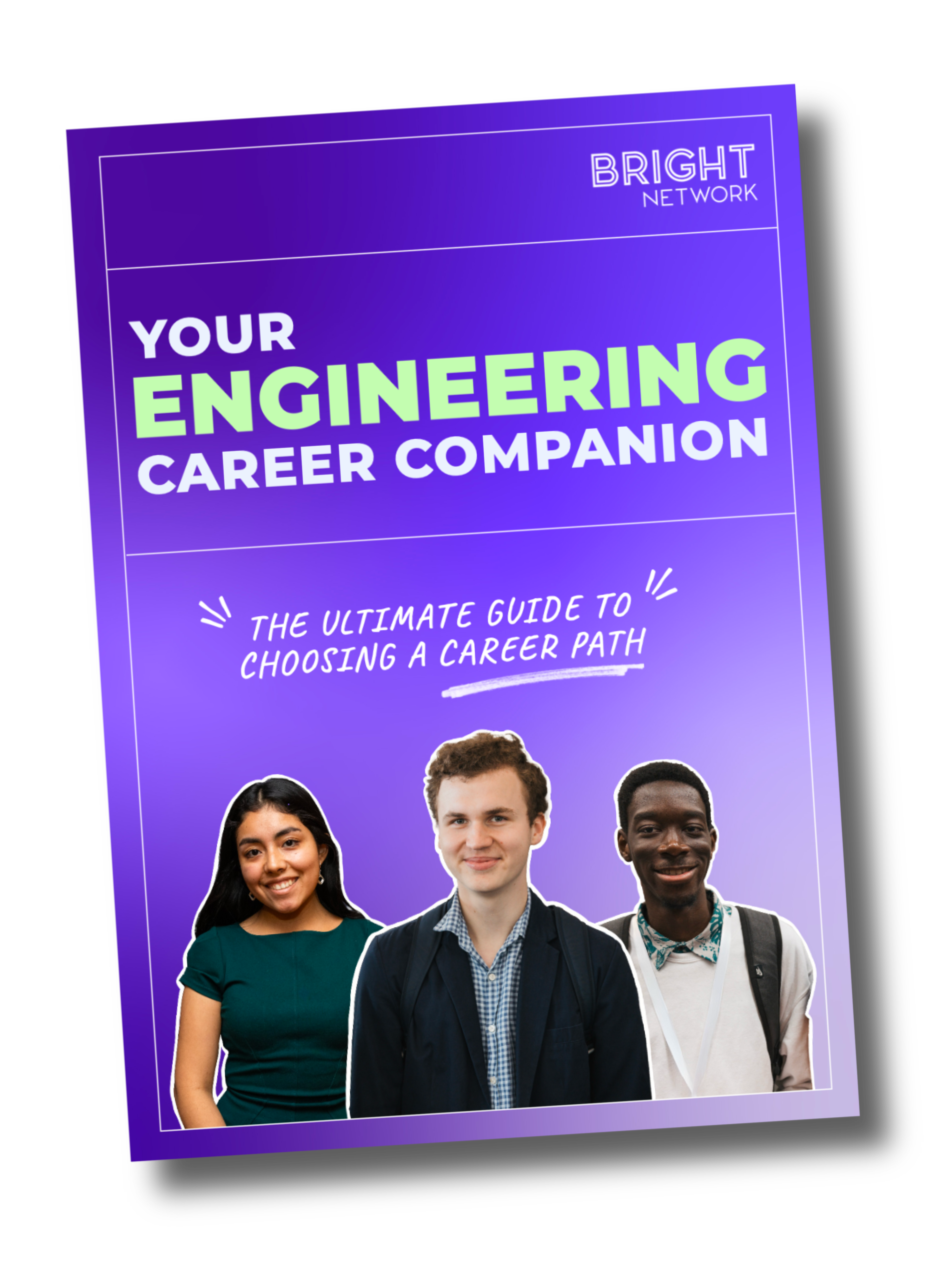 Cover of the Engineering Career Companion, reading "the ultimate guide to choosing a career path"