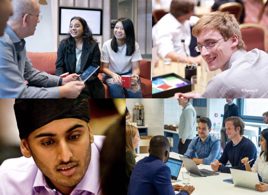 Four images displaying a range of Arup employees