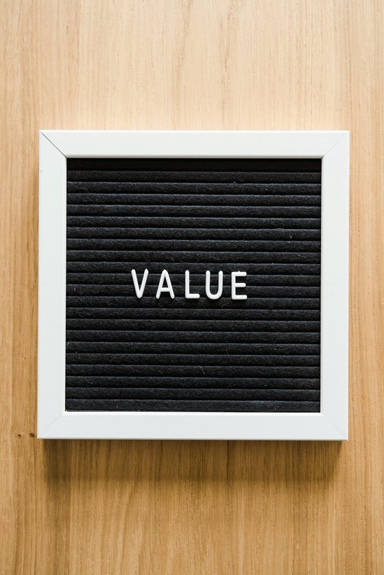 The word value in a frame